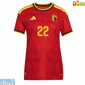 Billiga Belgien Alexis Saelemaekers #22 Hemmatröja Dam VM 2026 Kortärmad
